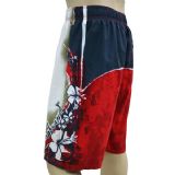 Men's Polyester Satin placement printed Board Shorts