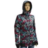 Women's Bonded Printed Jersey\ Fleece Hooded Soft Jacket