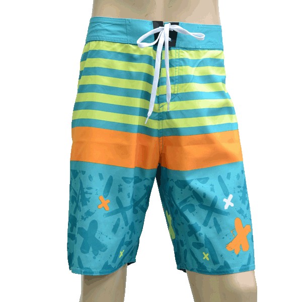 Sublimated gusset fly shorts from expert swim shorts manufacturer