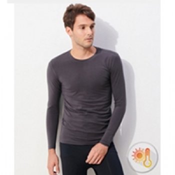Men's Thermal polyester stretch warmer U neck base layer